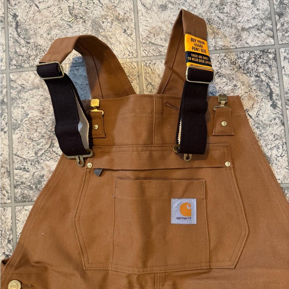 Carhartt Brown Bib Overalls